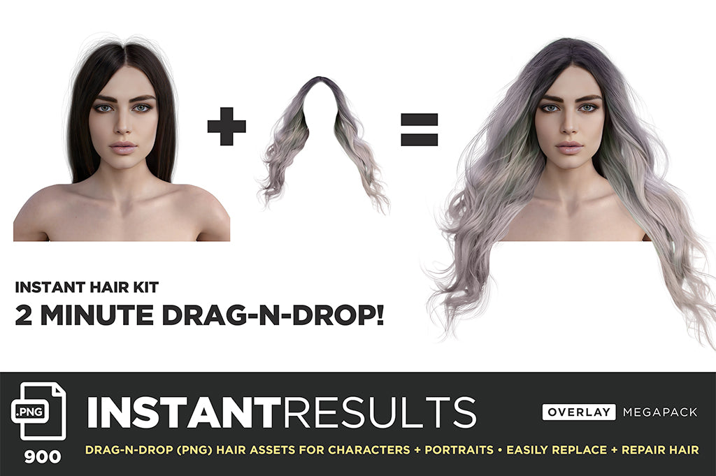 INSTANT Hair Kit – Overlay MEGAPACK