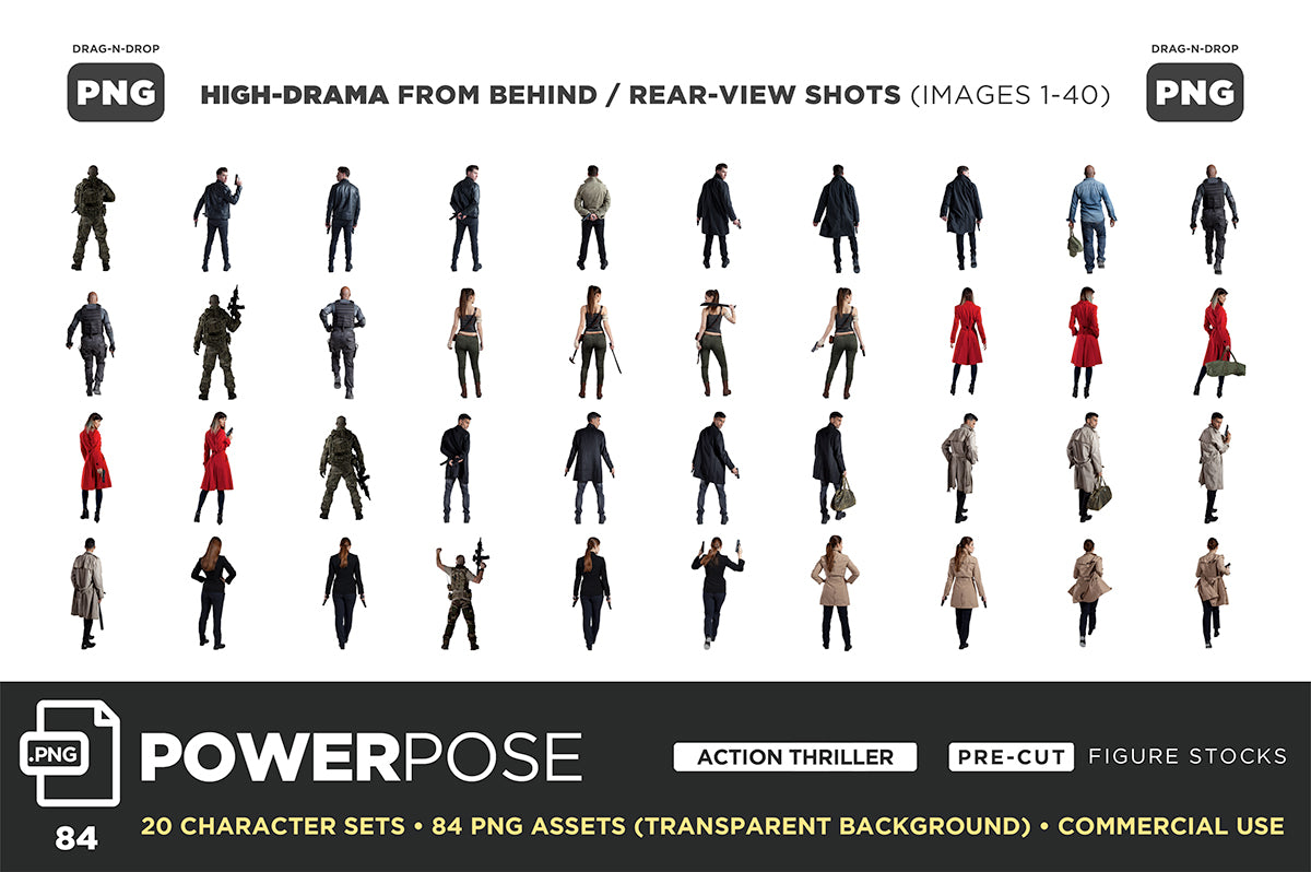 POWER POSE (PNG) Figures – THE COMPLETE COLLECTION