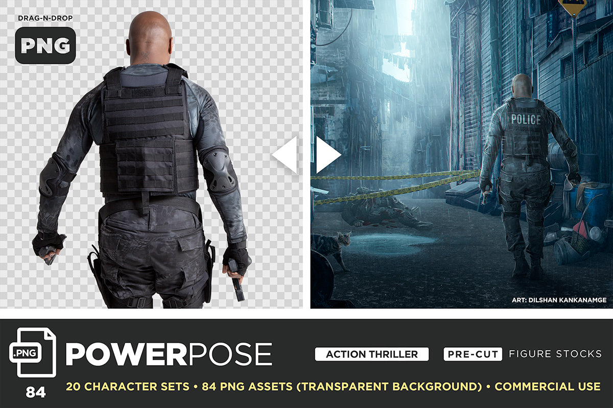 Action Thriller (PNG) POWER POSE BUNDLE