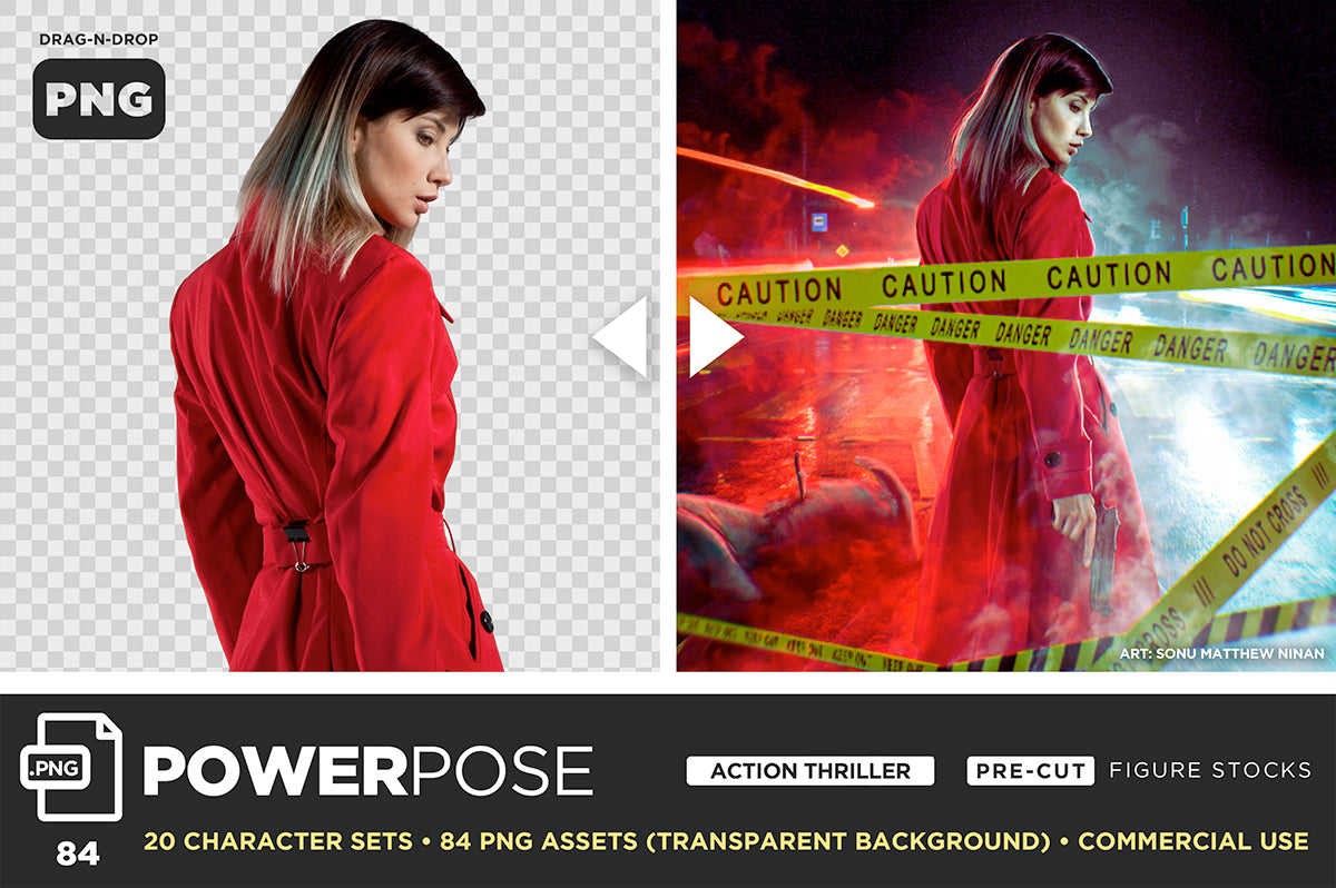 Action Thriller (PNG) POWER POSE BUNDLE