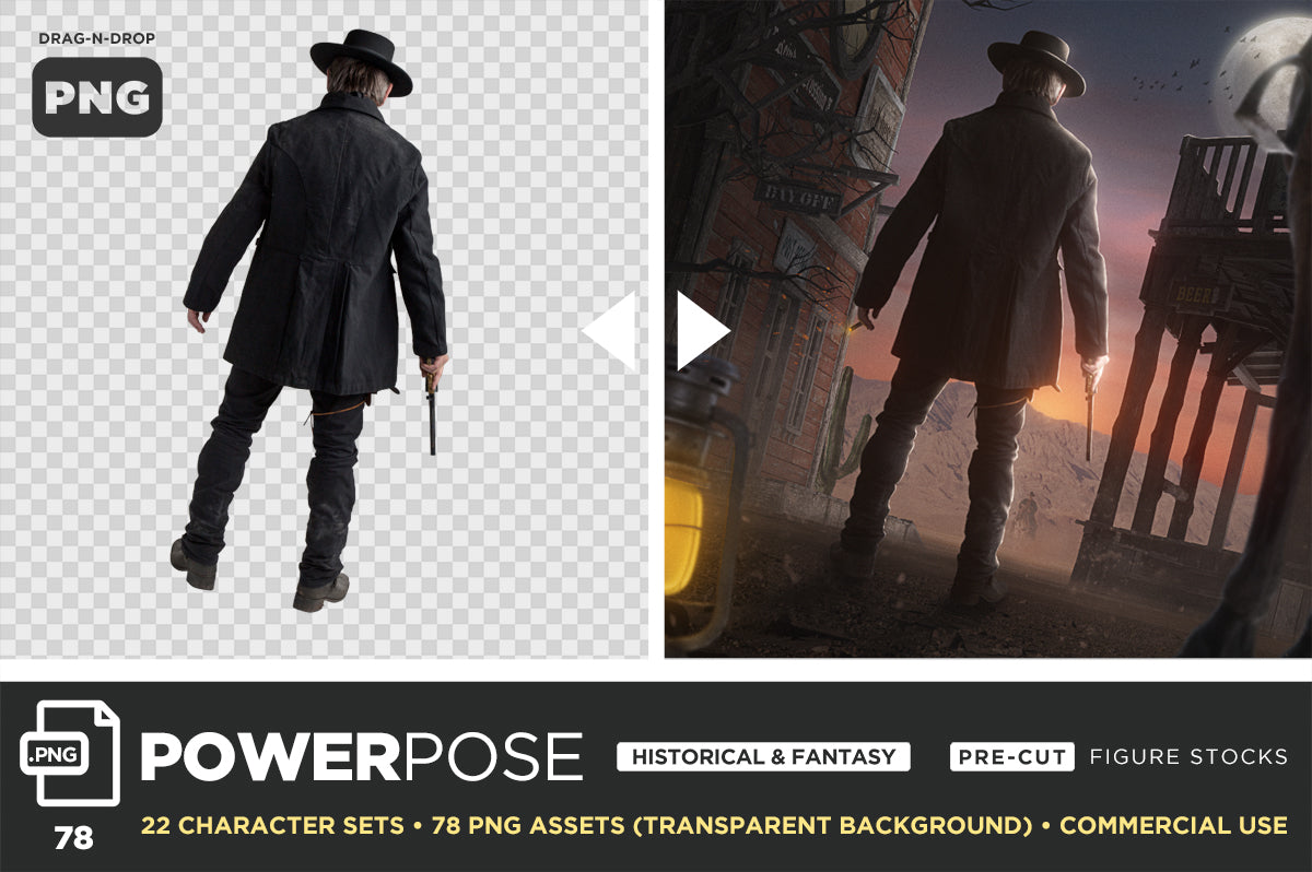 Historical & Fantasy (PNG) POWER POSE BUNDLE