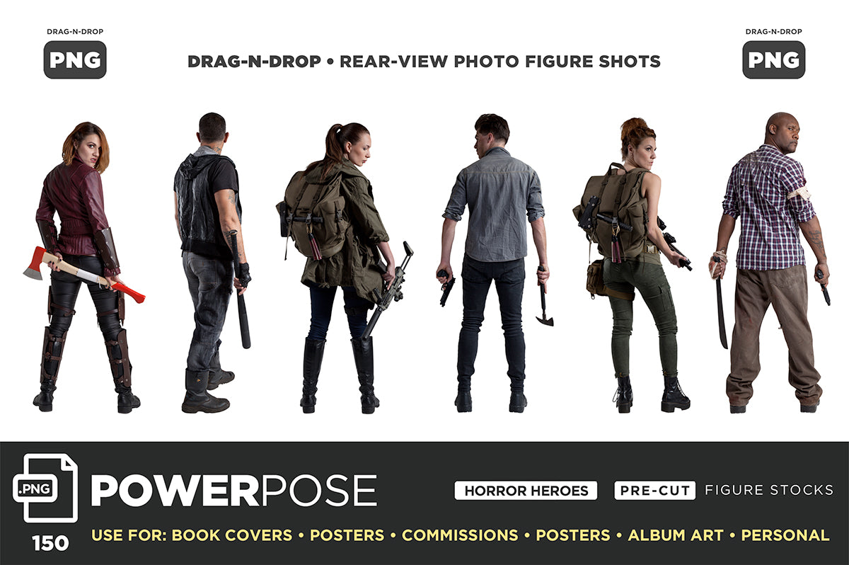 Horror & SciFi (PNG) POWER POSE BUNDLE