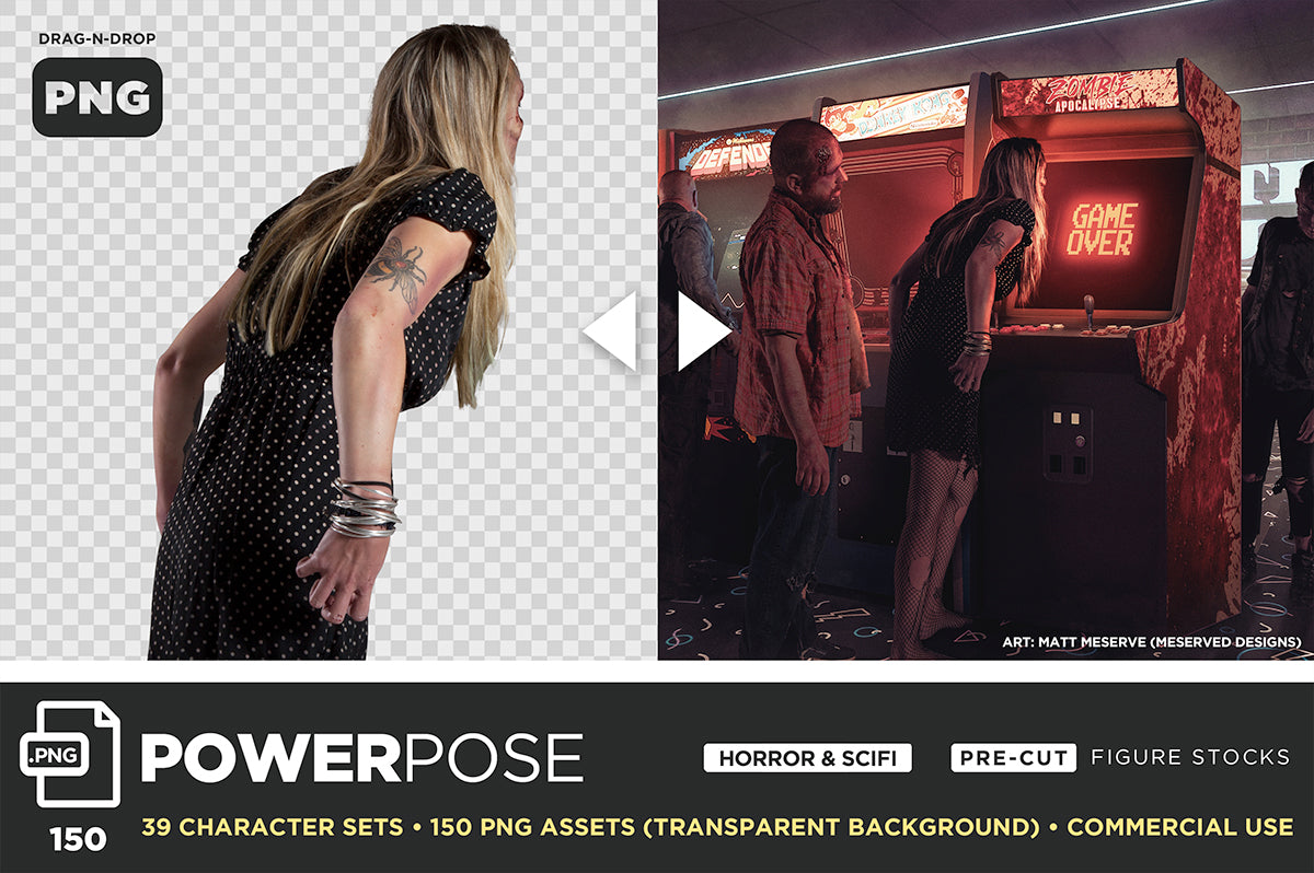 Horror & SciFi (PNG) POWER POSE BUNDLE
