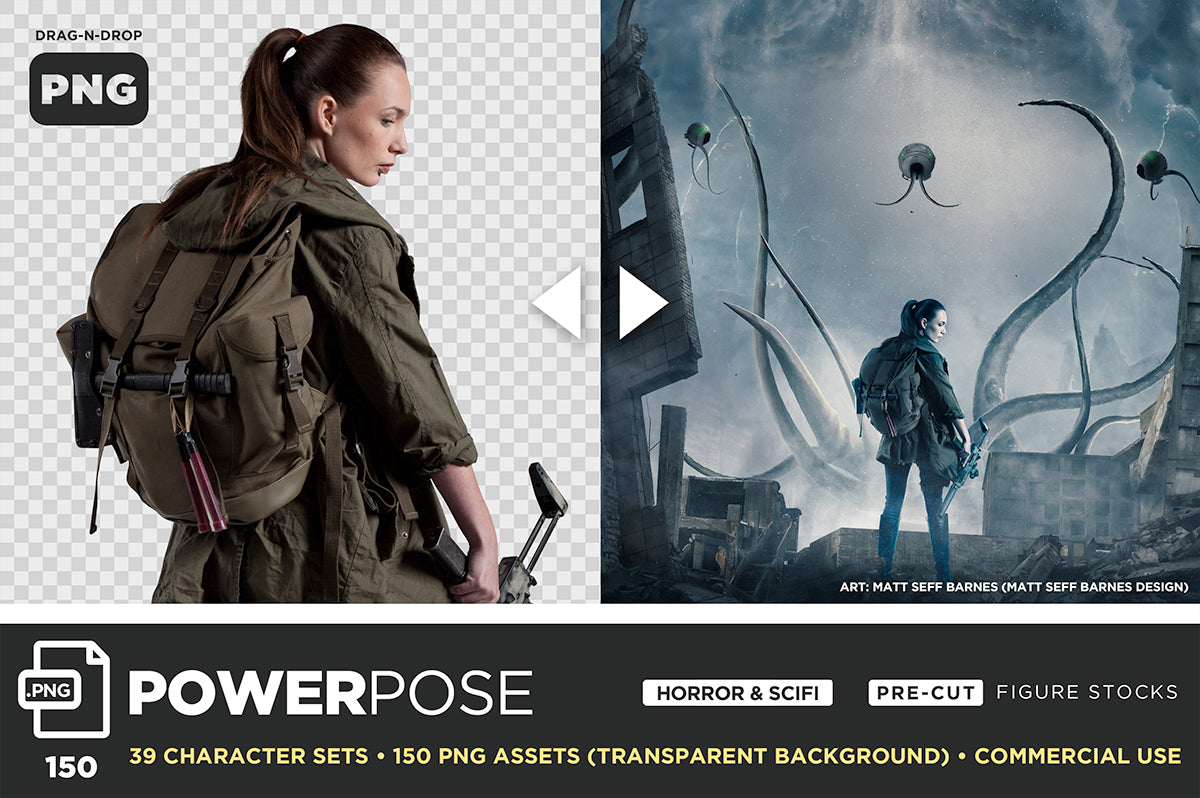 Horror & SciFi (PNG) POWER POSE BUNDLE