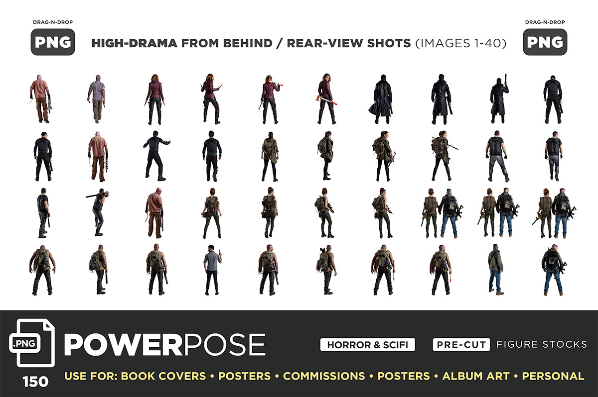 Horror & SciFi (PNG) POWER POSE BUNDLE