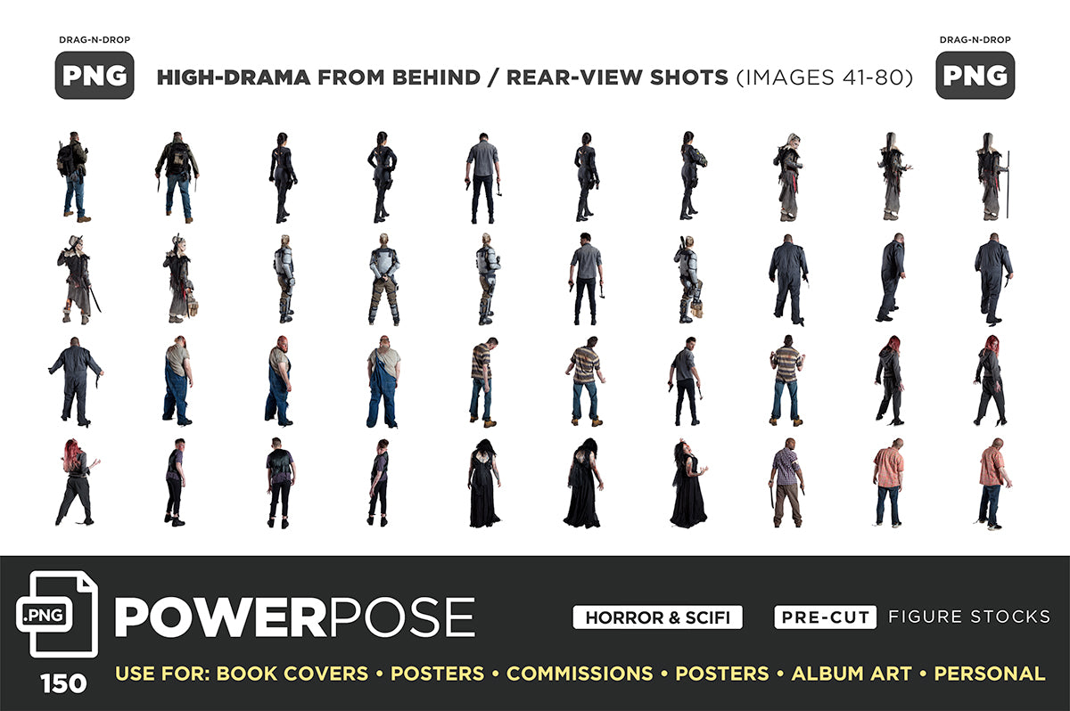 Horror & SciFi (PNG) POWER POSE BUNDLE