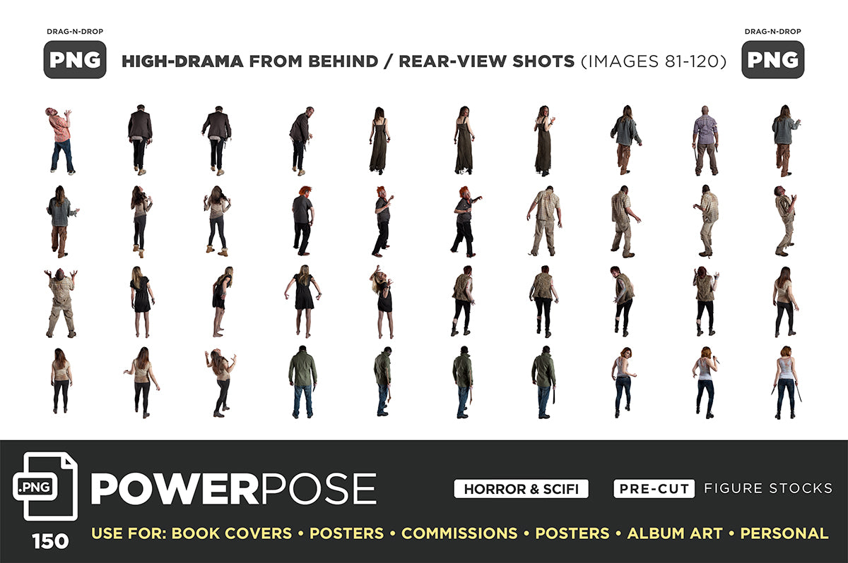 Horror & SciFi (PNG) POWER POSE BUNDLE