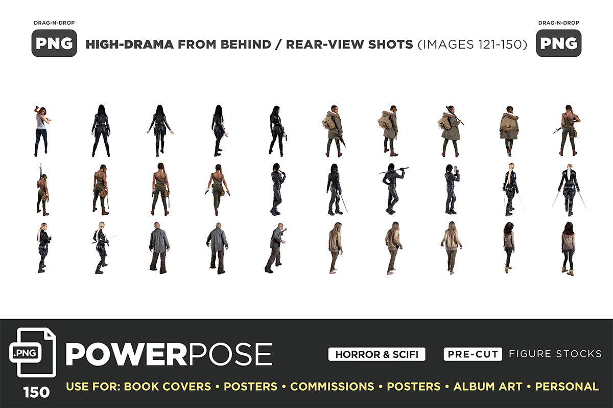 Horror & SciFi (PNG) POWER POSE BUNDLE