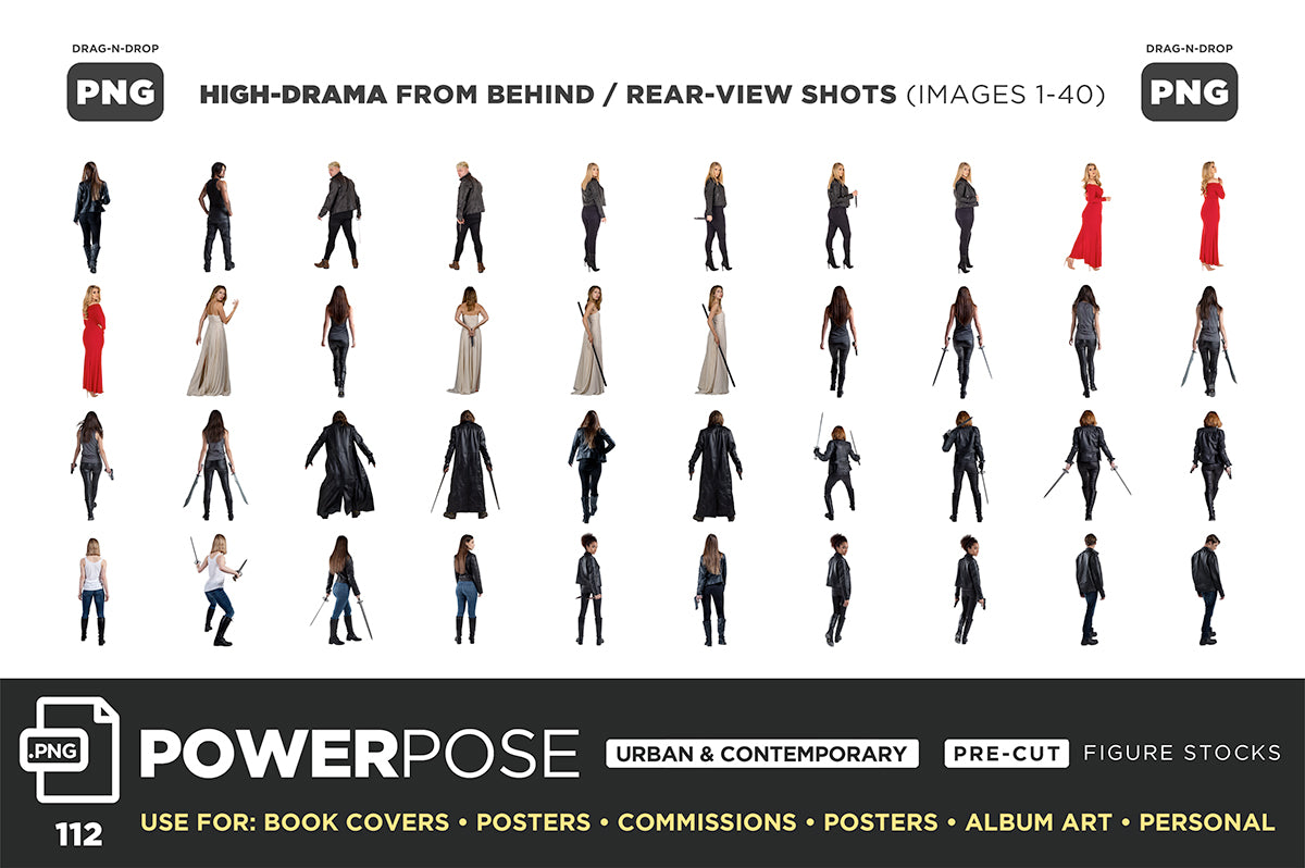 Urban & Contemporary (PNG) POWER POSE BUNDLE