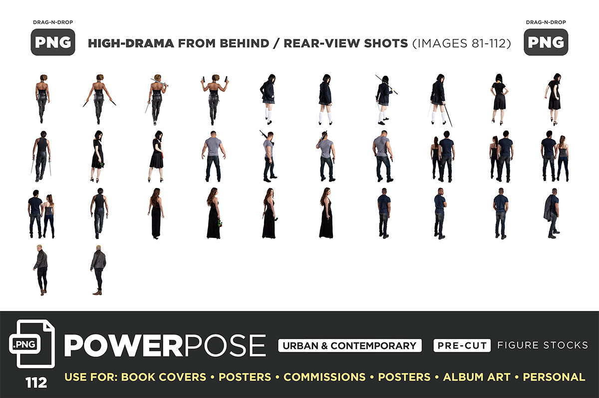 Urban & Contemporary (PNG) POWER POSE BUNDLE