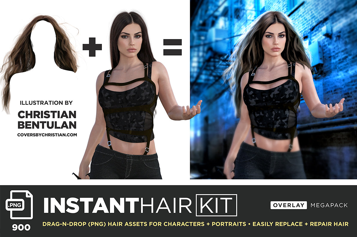 INSTANT Hair Kit – Overlay MEGAPACK